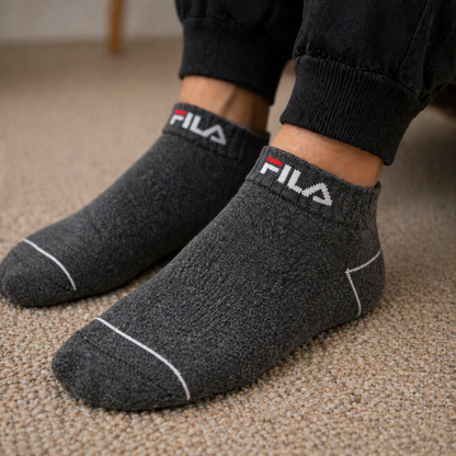 Premium Cotton Athletic Ankle Socks - Breathable Low-Cut Design, Cushioned Heel & Toe.