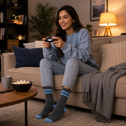 Striped Crew Socks | Premium Cotton Casual Socks for Men & women