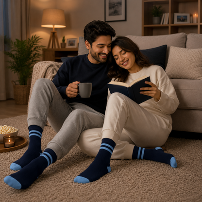 Striped Crew Socks | Premium Cotton Casual Socks for Men & women