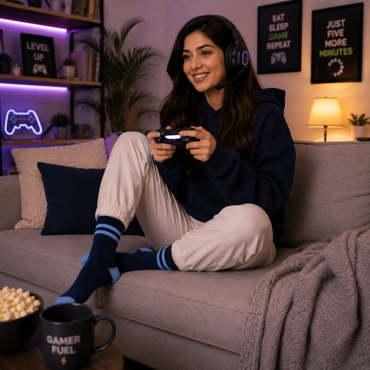 Striped Crew Socks | Premium Cotton Casual Socks for Men & women