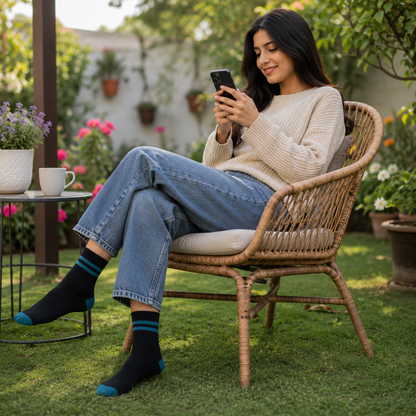 Striped Crew Socks | Premium Cotton Casual Socks for Men & women