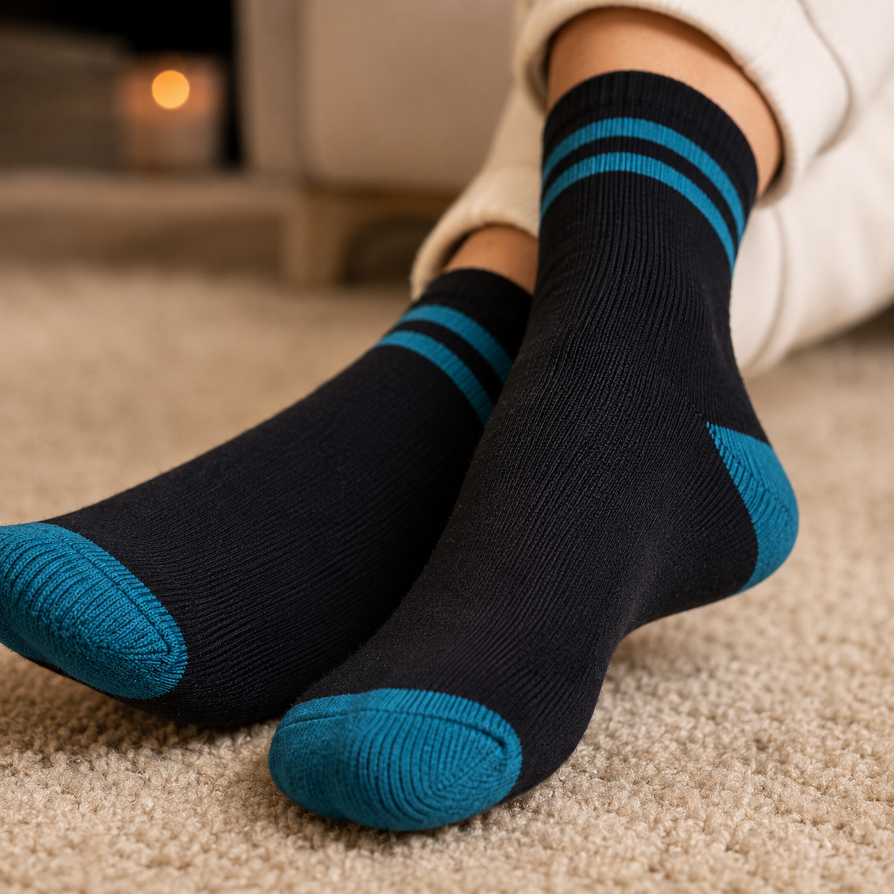 Striped Crew Socks | Premium Cotton Casual Socks for Men & women