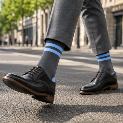 Striped Crew Socks | Premium Cotton Casual Socks for Men & women