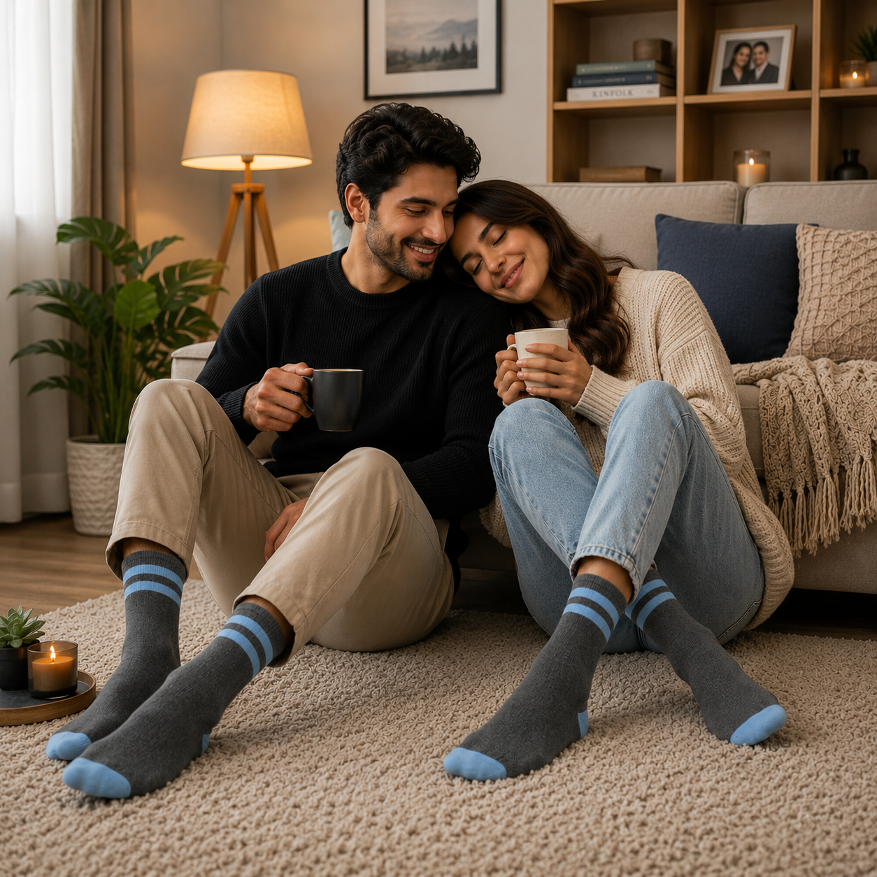 Striped Crew Socks | Premium Cotton Casual Socks for Men & women