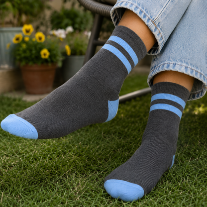 Striped Crew Socks | Premium Cotton Casual Socks for Men & women