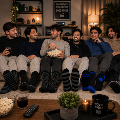 6 Pairs Crew Socks Pack | Premium Casual & Dress Socks for Men