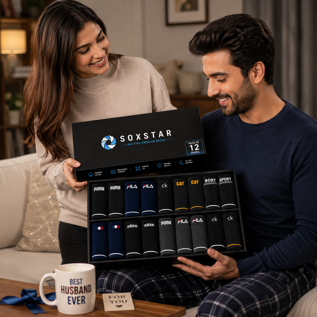 12 Pairs Ankle Socks Pack | Premium Casual Socks Collection for Men