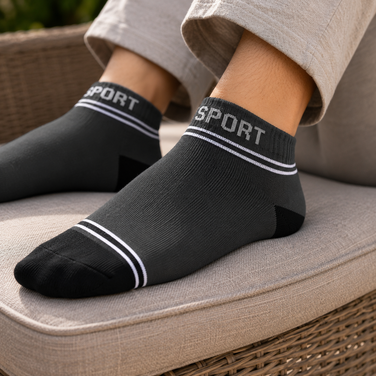 SPORT Premium Ankle Socks – Breathable Comfortable Everyday Socks for Men & Women