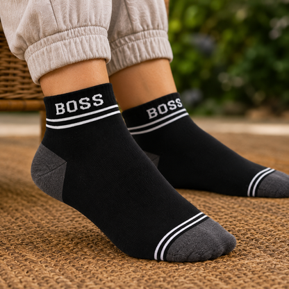 BOSS Premium Ankle Socks – Comfortable & Breathable Everyday Socks for Men & Women