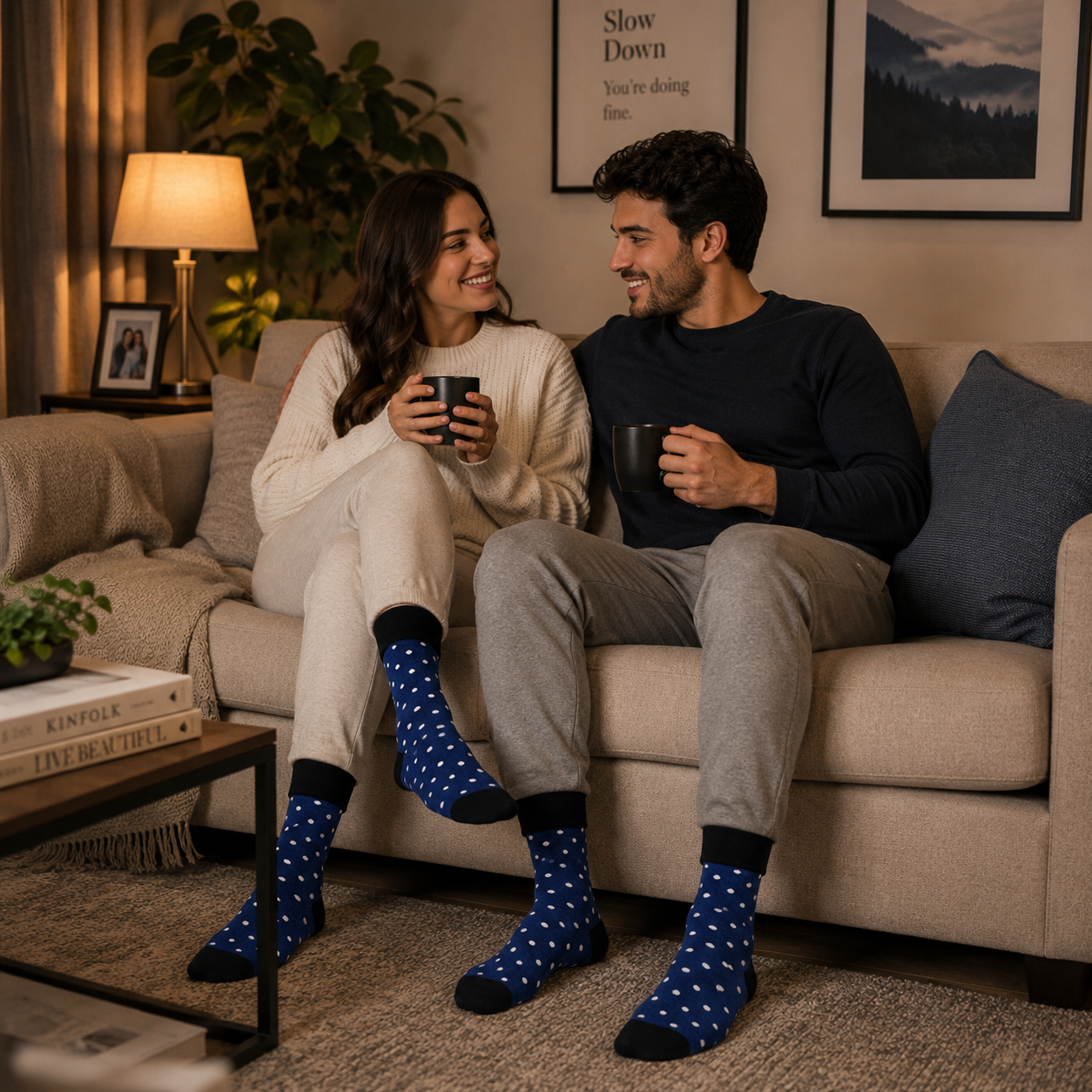 Polka Dot Crew Socks – Stylish Cotton Dress Socks for Men & Women