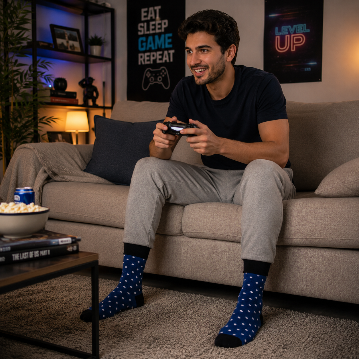 Polka Dot Crew Socks – Stylish Cotton Dress Socks for Men & Women