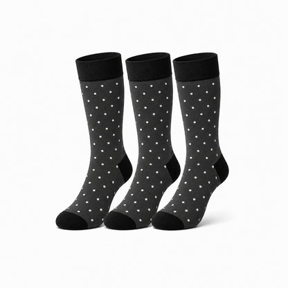 Polka Dot Crew Socks – Stylish Cotton Dress Socks for Men & Women