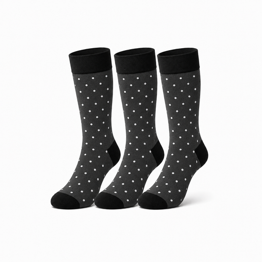 Polka Dot Crew Socks – Stylish Cotton Dress Socks for Men & Women