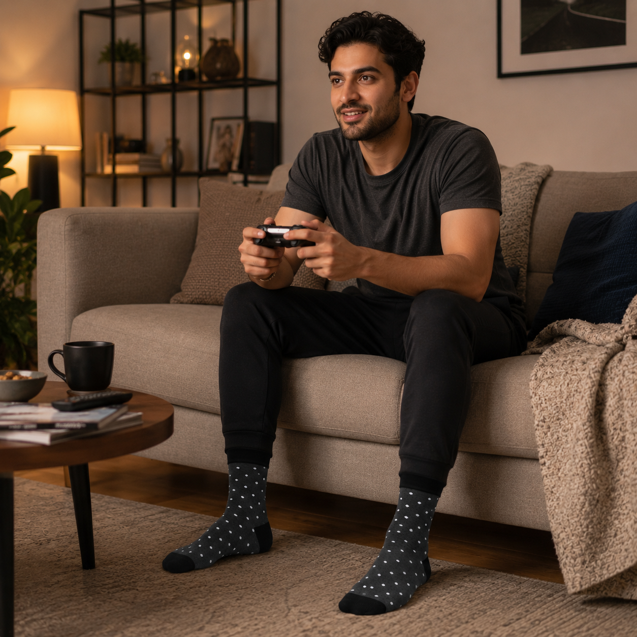 Polka Dot Crew Socks – Stylish Cotton Dress Socks for Men & Women