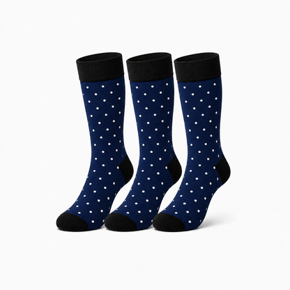 Polka Dot Crew Socks – Stylish Cotton Dress Socks for Men & Women