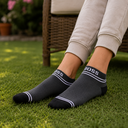BOSS Premium Ankle Socks – Comfortable & Breathable Everyday Socks for Men & Women