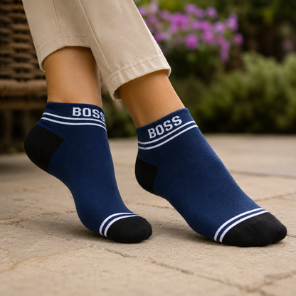 BOSS Premium Ankle Socks – Comfortable & Breathable Everyday Socks for Men & Women