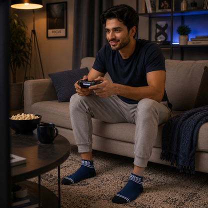 BOSS Premium Ankle Socks – Comfortable & Breathable Everyday Socks for Men & Women