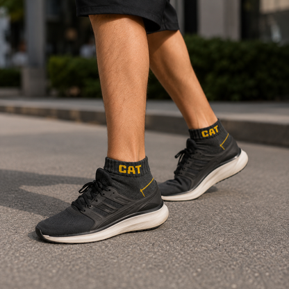 Caterpillar Ankle Socks for Men & Women – Premium Breathable Sports Socks | Anti-Slip Comfort