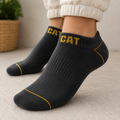 Caterpillar Ankle Socks for Men & Women – Premium Breathable Sports Socks | Anti-Slip Comfort
