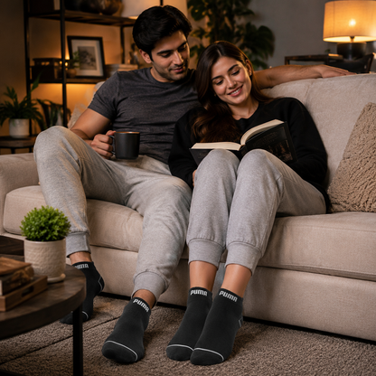 PUMA Ankle Socks Packs – Premium Cotton Low Cut Socks for Men & Women | Breathable Everyday Wear