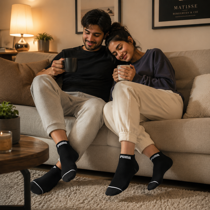 PUMA Ankle Socks Packs – Premium Cotton Low Cut Socks for Men & Women | Breathable Everyday Wear