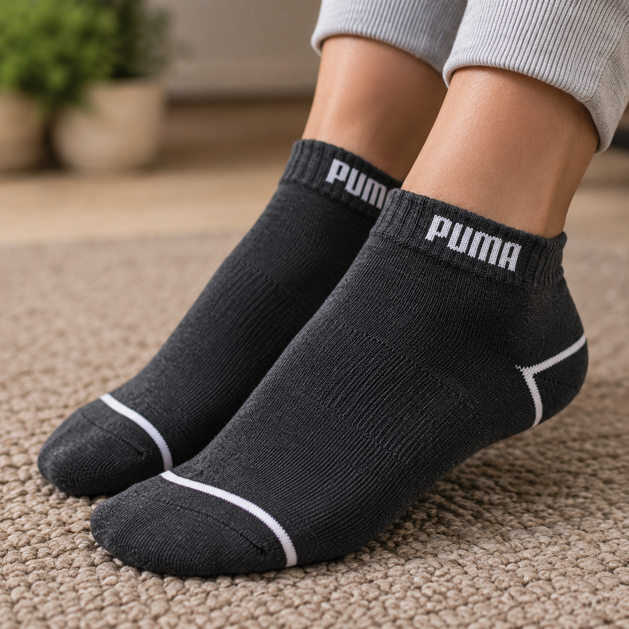 PUMA Ankle Socks Packs – Premium Cotton Low Cut Socks for Men & Women | Breathable Everyday Wear