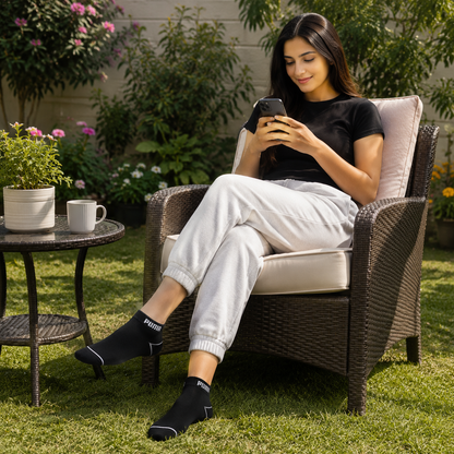 PUMA Ankle Socks Packs – Premium Cotton Low Cut Socks for Men & Women | Breathable Everyday Wear
