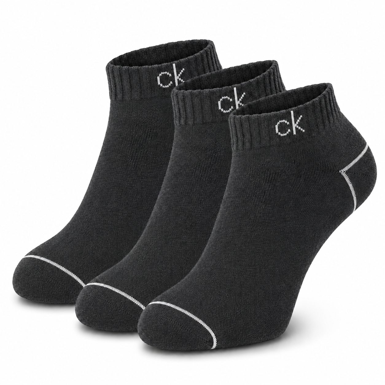 Calvin Klein CK Ankle Socks Pack – Premium Cotton Blend Low Cut Socks for Men & Women