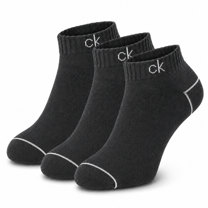 Calvin Klein CK Ankle Socks Pack – Premium Cotton Blend Low Cut Socks for Men & Women