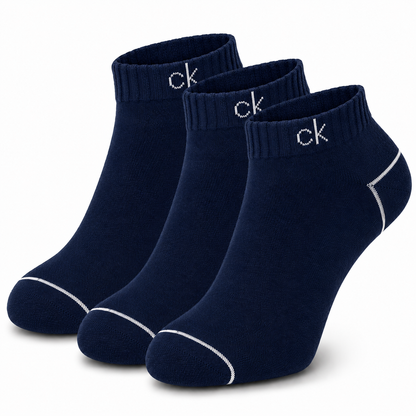 Calvin Klein CK Ankle Socks Pack – Premium Cotton Blend Low Cut Socks for Men & Women
