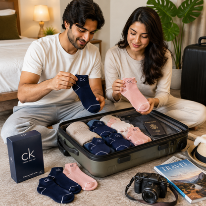 Calvin Klein CK Ankle Socks Pack – Premium Cotton Blend Low Cut Socks for Men & Women