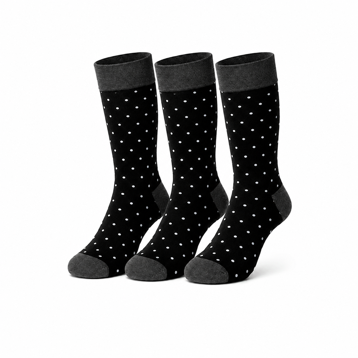 Polka Dot Crew Socks – Stylish Cotton Dress Socks for Men & Women