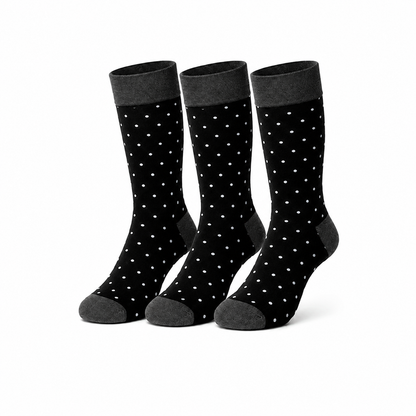 Polka Dot Crew Socks – Stylish Cotton Dress Socks for Men & Women