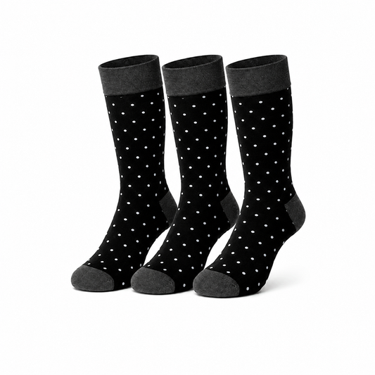 Polka Dot Crew Socks – Stylish Cotton Dress Socks for Men & Women