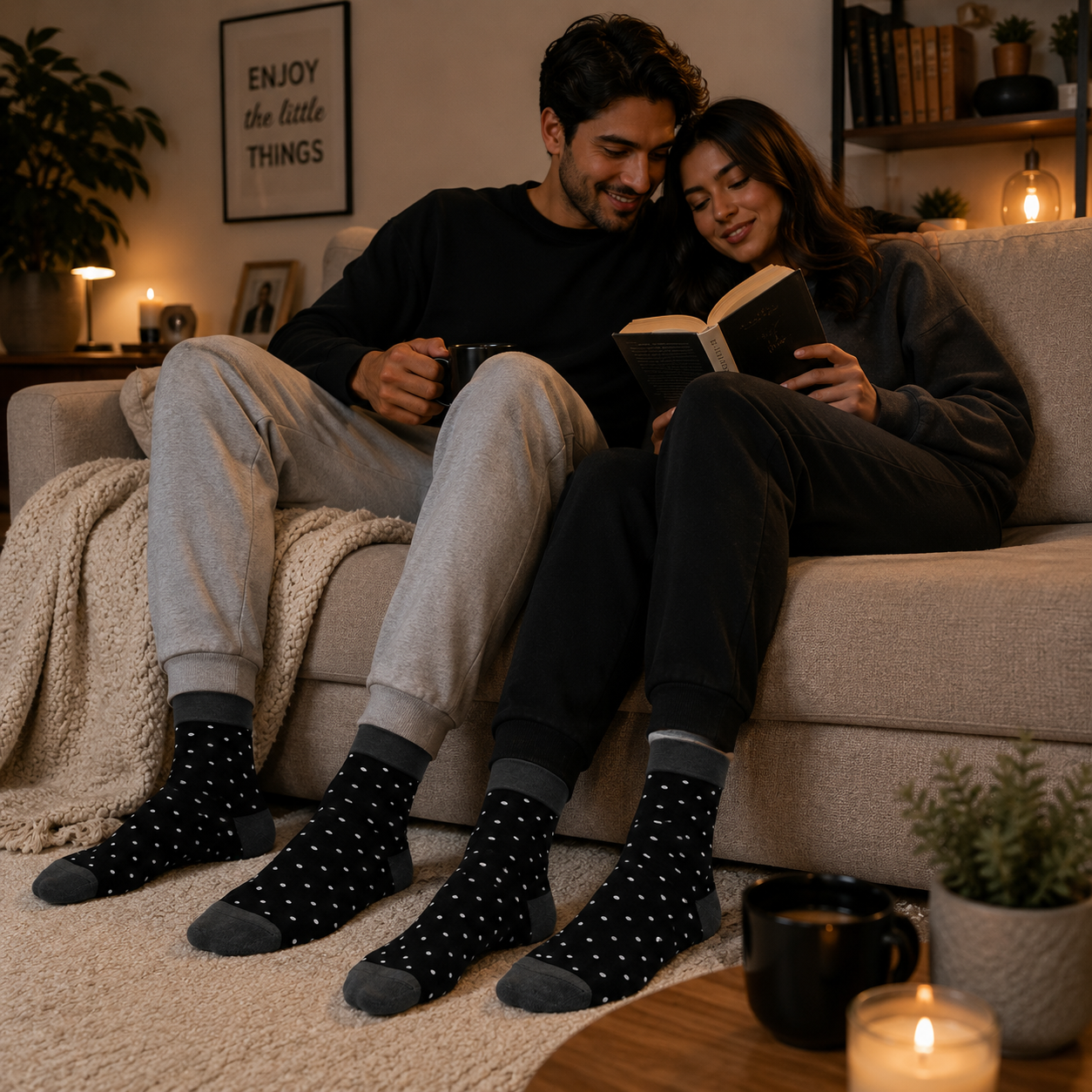 Polka Dot Crew Socks – Stylish Cotton Dress Socks for Men & Women