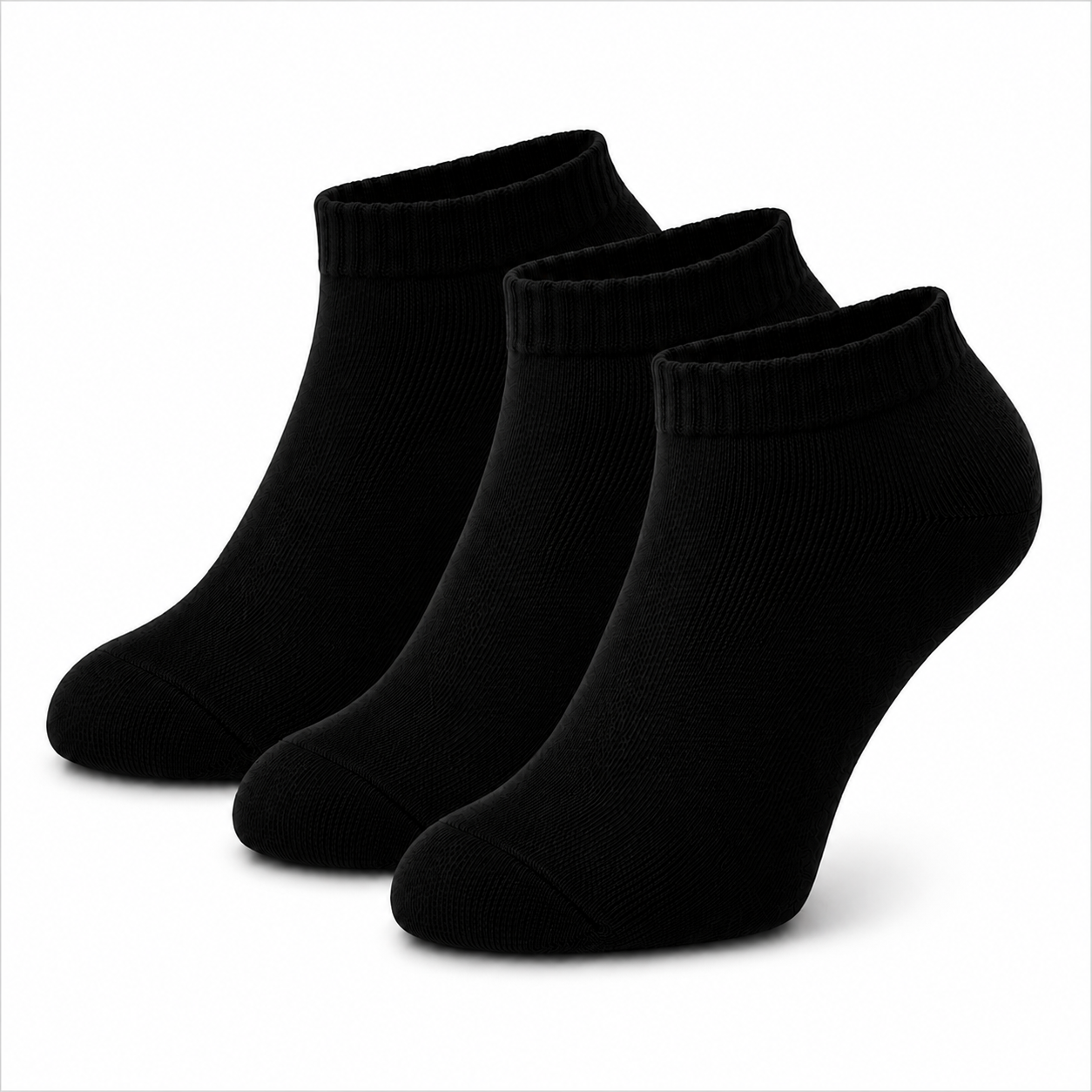 Plain Ankle Socks for Men & Women – Breathable Cushioned Everyday Low Cut Socks Multipack