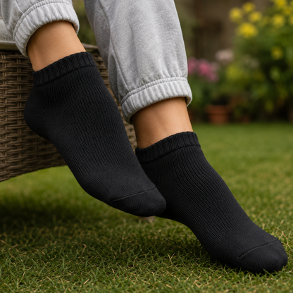 Plain Ankle Socks for Men & Women – Breathable Cushioned Everyday Low Cut Socks Multipack