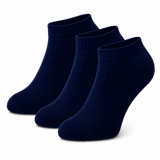 Plain Ankle Socks for Men & Women – Breathable Cushioned Everyday Low Cut Socks Multipack