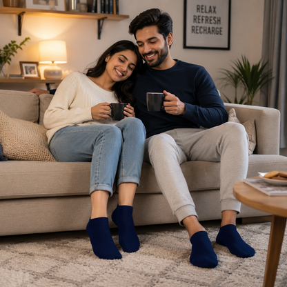 Plain Ankle Socks for Men & Women – Breathable Cushioned Everyday Low Cut Socks Multipack