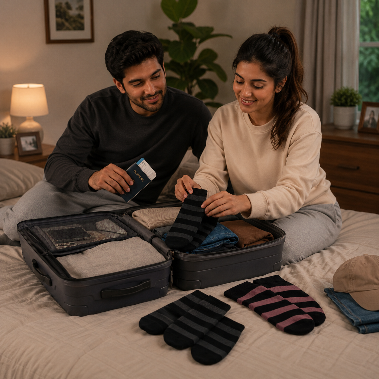 Premium Ankle Stripe Socks – Everyday Comfort & Breathable Casual Wear