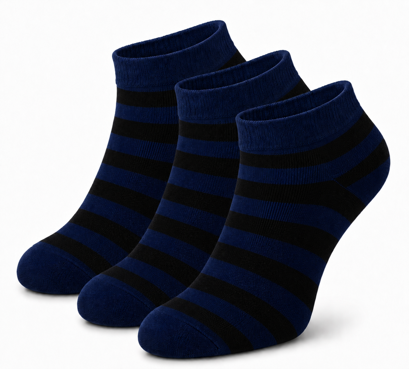 Premium Ankle Stripe Socks – Everyday Comfort & Breathable Casual Wear