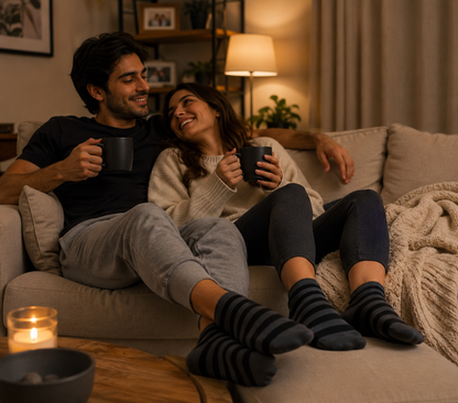 Premium Ankle Stripe Socks – Everyday Comfort & Breathable Casual Wear