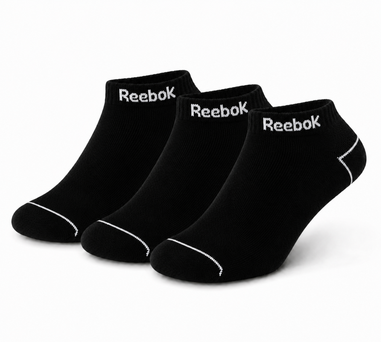 REEBOK Premium Comfort Ankle Socks - Breathable Mesh, Arch Support & Cushioned Athletic Fit.