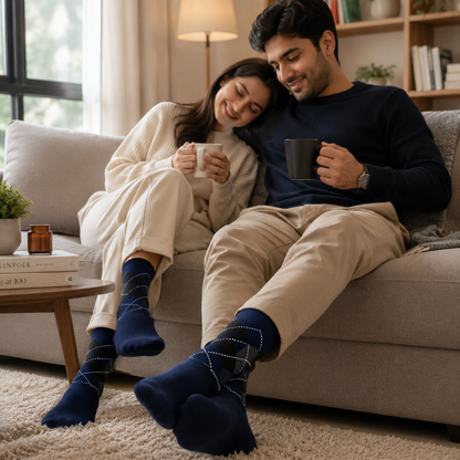 Classic Argyle Crew Socks for Men & Women – Comfortable Everyday Dress & Casual Socks