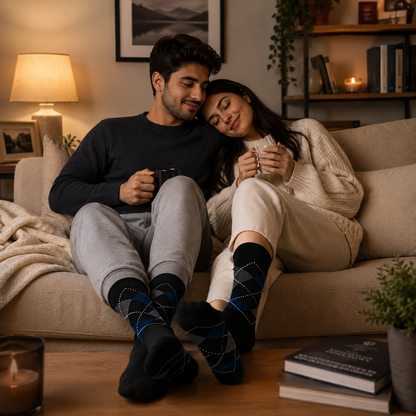 Classic Argyle Crew Socks for Men & Women – Comfortable Everyday Dress & Casual Socks