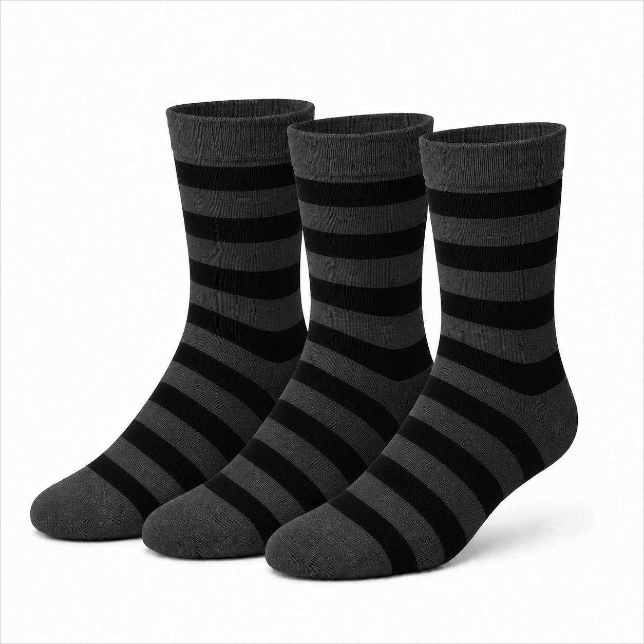 Bold Stripes Crew Socks – Premium Comfort, Stylish Everyday Wear & Long-Lasting Fit