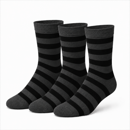 Bold Stripes Crew Socks – Premium Comfort, Stylish Everyday Wear & Long-Lasting Fit