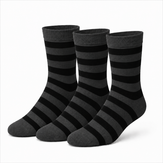 Bold Stripes Crew Socks – Premium Comfort, Stylish Everyday Wear & Long-Lasting Fit