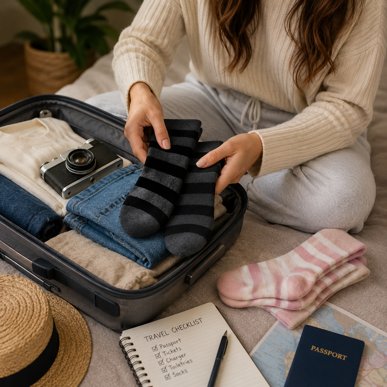 Bold Stripes Crew Socks – Premium Comfort, Stylish Everyday Wear & Long-Lasting Fit